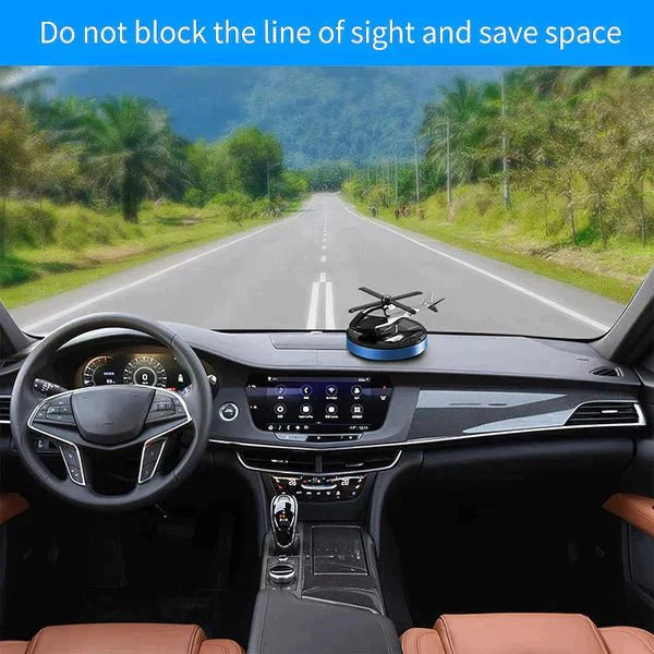 uae معطر هواء للسيارة بشكل هليكوبتر يعمل بالطاقة الشمسية - Makfool