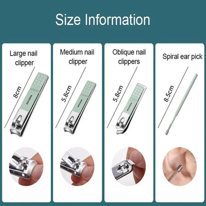 مجموعة العناية بالأظافر المصنوعة من الفولاذ (16 قطعة)