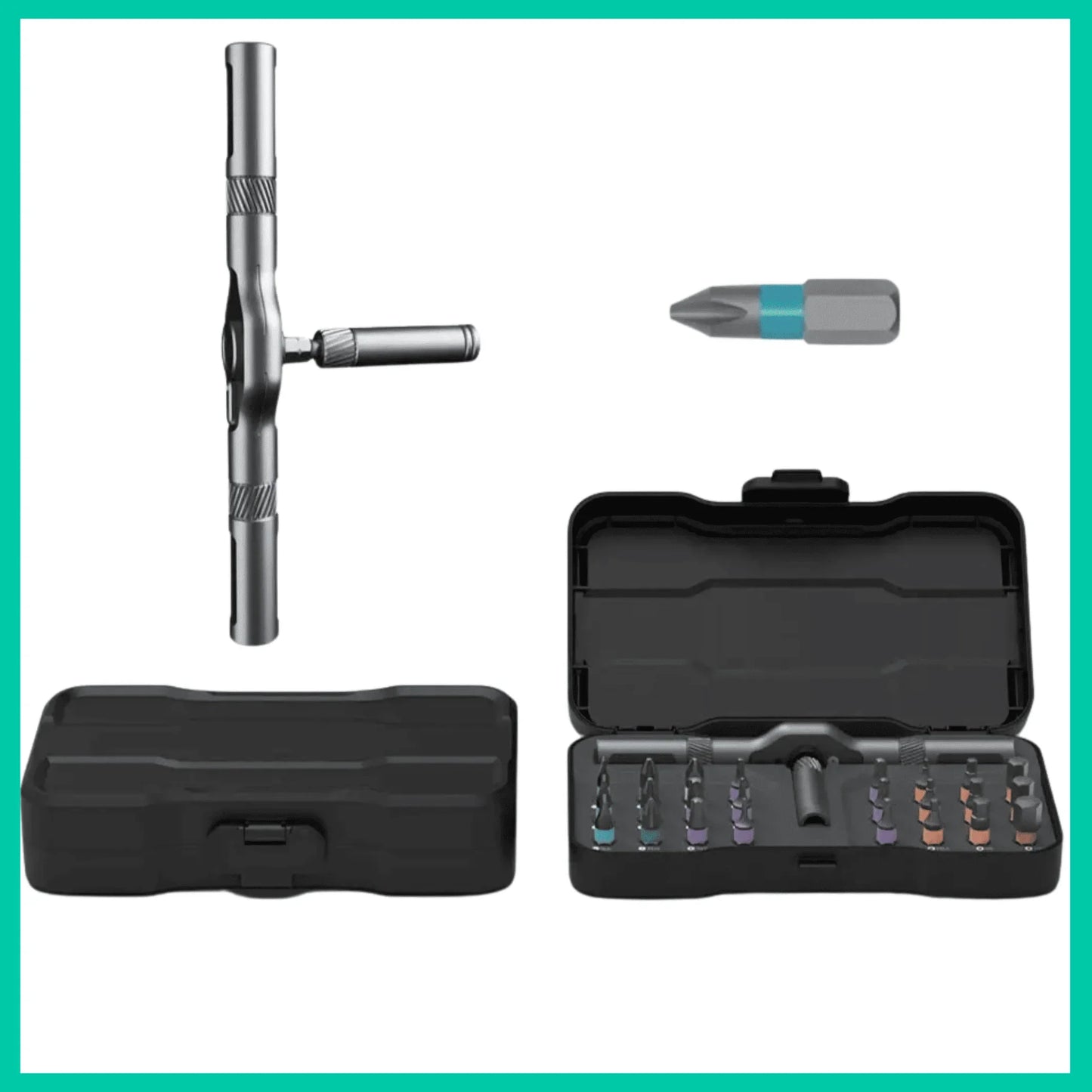 24 قطعة من رؤوس مفكات البراغي