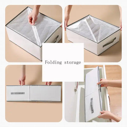 مجموعة صناديق تخزين وتنظيم الملابس العصرية القابلة للطي عدد 3