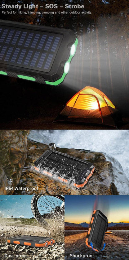 باور بانك بالطاقة الشمسية مقاوم للماء - Makfool