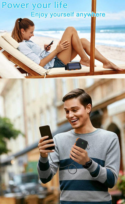 باور بانك بالطاقة الشمسية مقاوم للماء والغبار - Makfool