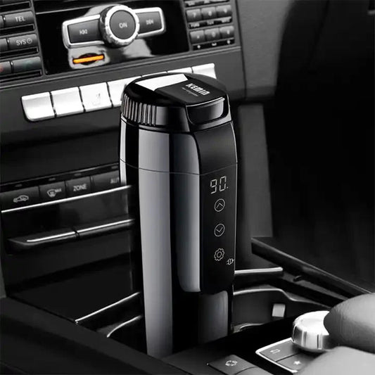 غلاية الماء الكهربائية المحمولة من الستانليس ستيل 12 فولت الأصلية - تغلي الماء خلال دقيقة - Makfool