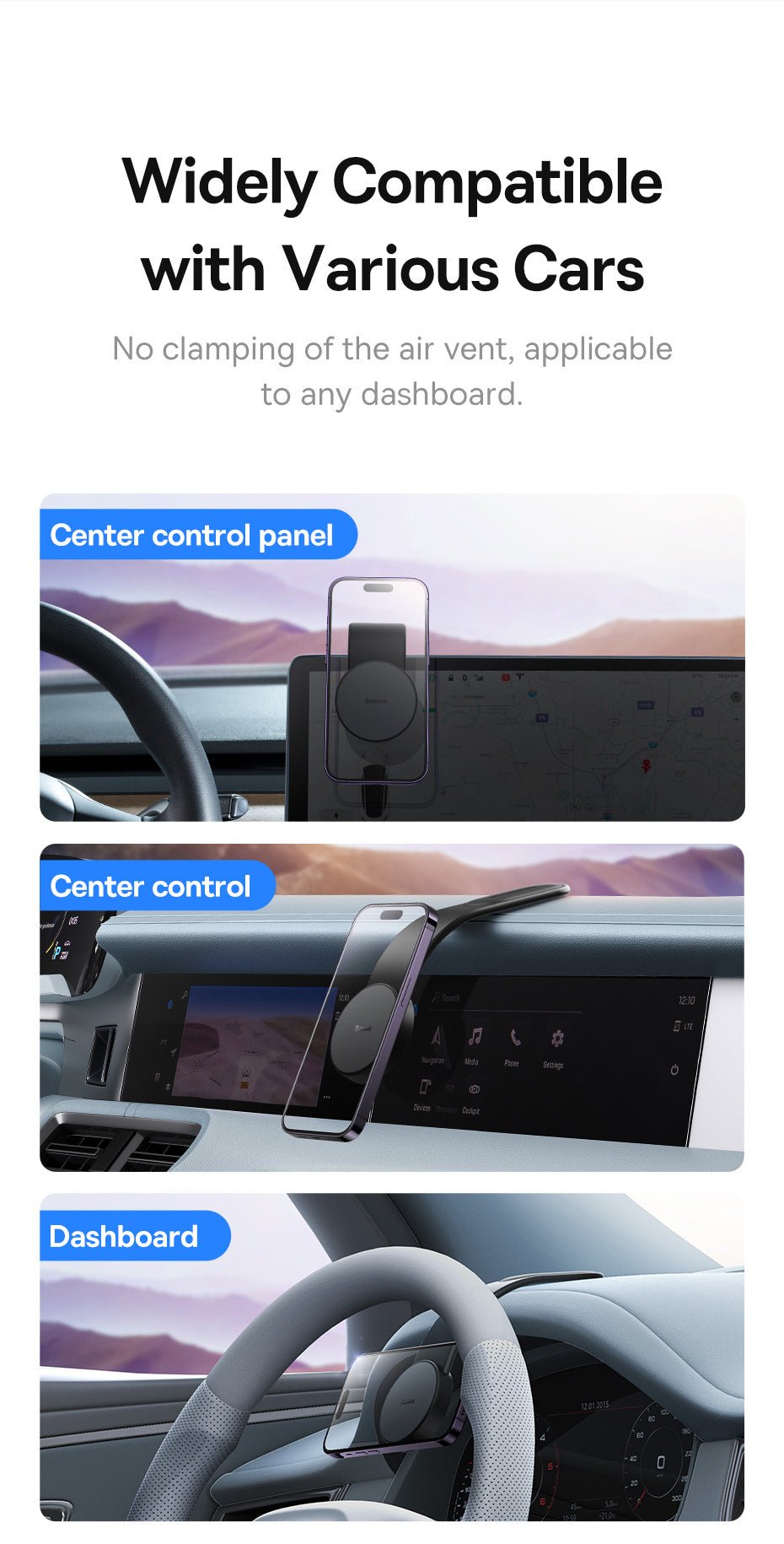 حامل الهاتف المغناطيسي للسيارة المميز - Makfool