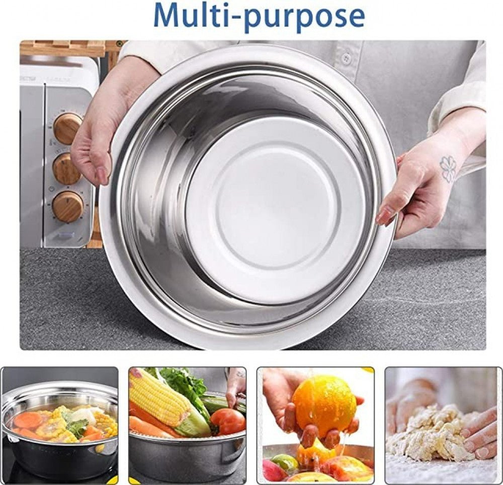 حوض مع مبشرة خضروات مع سلة تصريف 3 في 1 مبشرات جبن مع الفولاذ | 3 فــي 1 | - Makfool