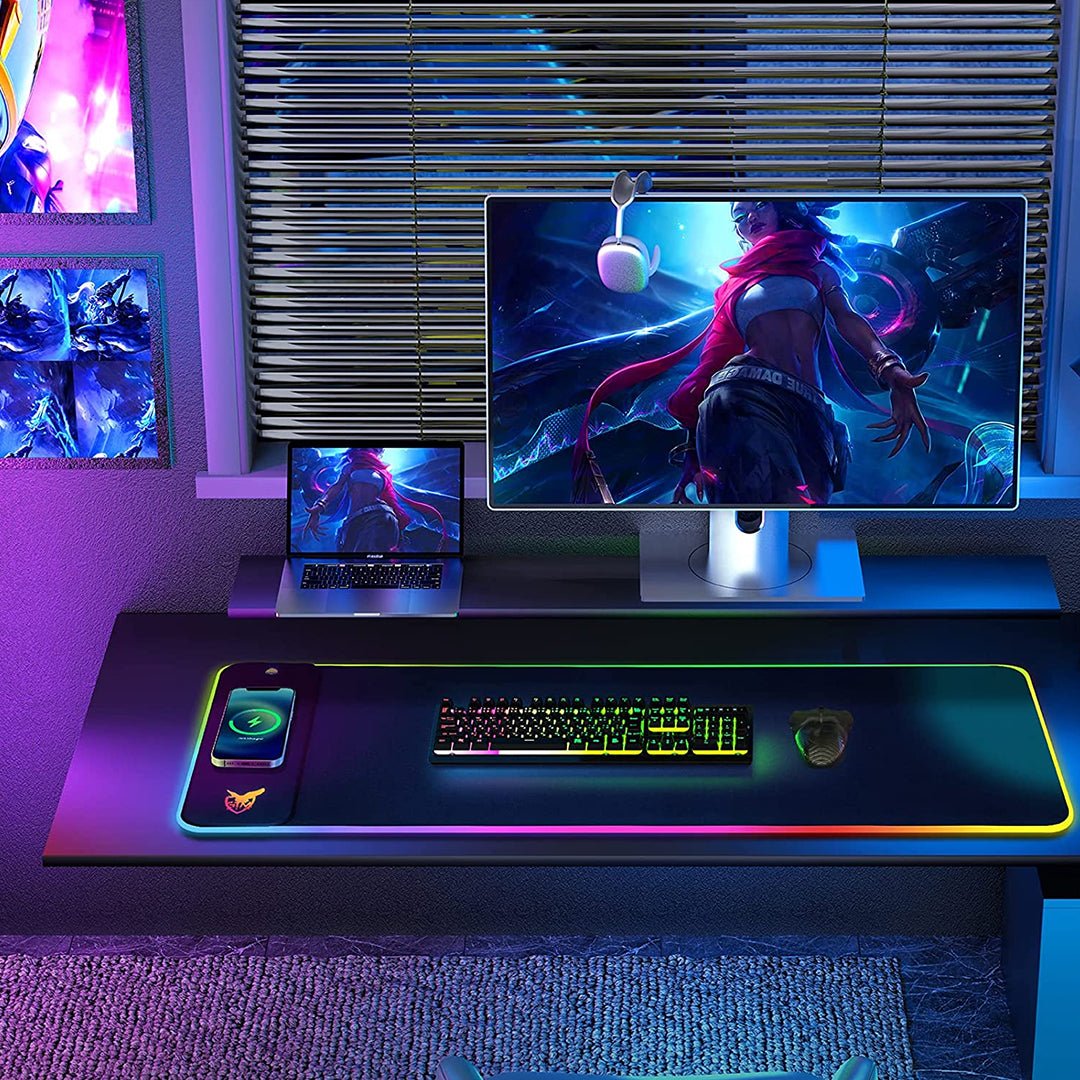 لوحة ماوس مضيئة بخاصية الشحن اللاسلكي - Makfool