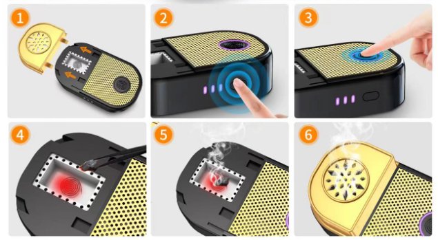 مبخرة كهربائية ذكية محمولة مميزة - Makfool