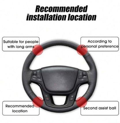 مقبض معزز لعجلة السيارة مع دوران 360 درجة (عدد 2) - Makfool