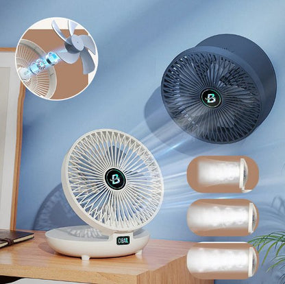 مروحة محمولة بتيار هواء قوي وصوت تشغيل هادئ - Makfool