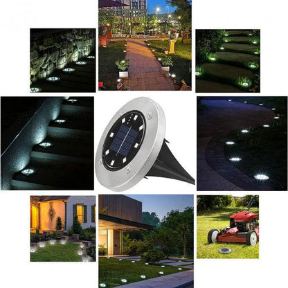 مصابيح الحديقة الأرضية لالطاقة الشمسية ( 4 مصابيح ) - Makfool