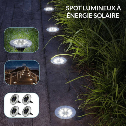 مصابيح الحديقة الأرضية لالطاقة الشمسية ( 4 مصابيح ) - Makfool