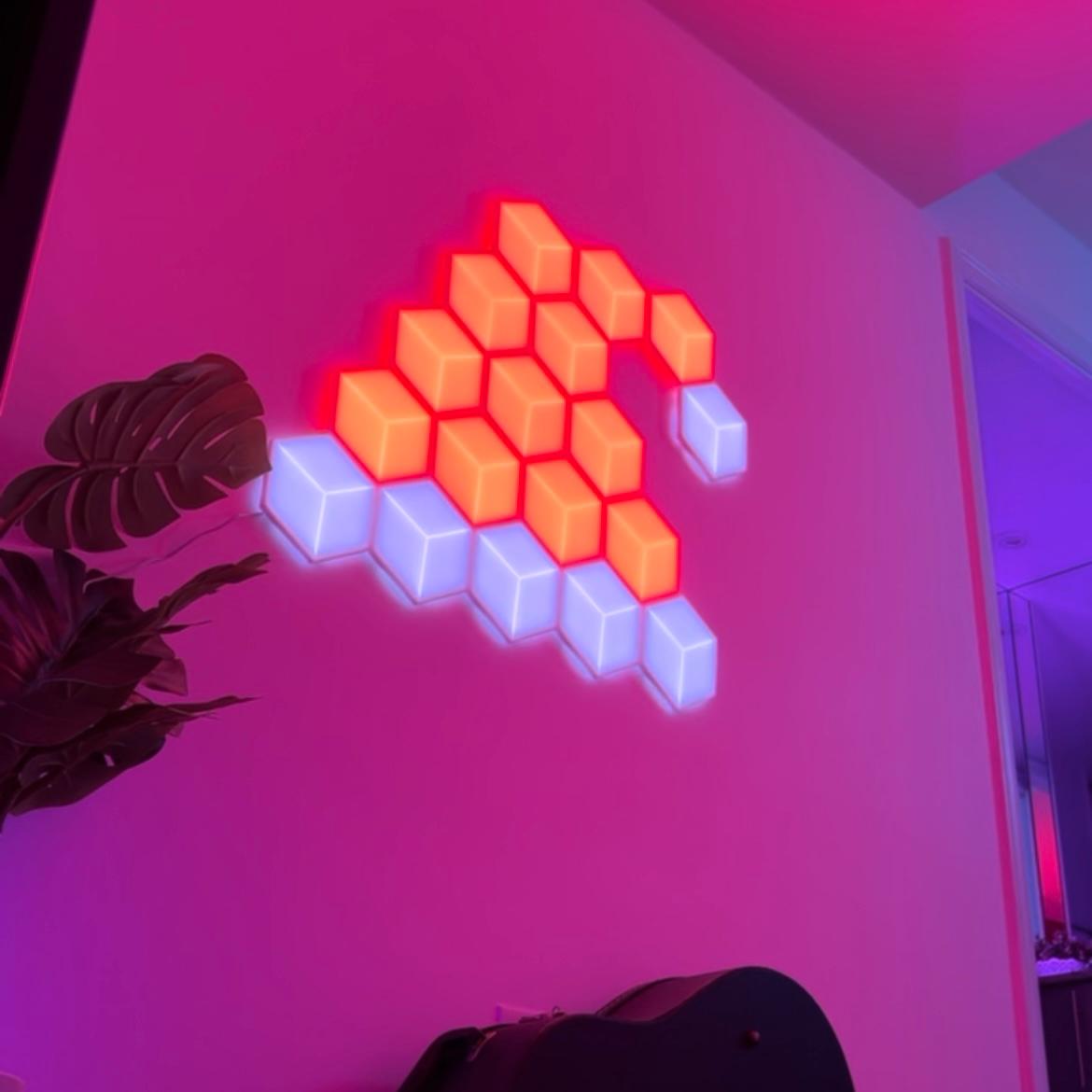 مصباح حائط سداسي بلوحات ليد ذكية(6 قطع) - Makfool