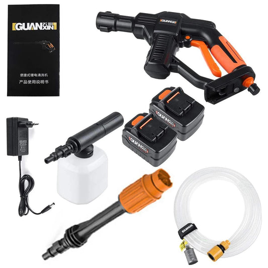 مسدس غسيل السيارات عالي الضغط لاسلكي ومحمول قابل للشحن الاكثر مبيعاً - Makfool