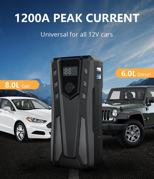 مشغل بطارية 12 فولت مع شاشة LCD - Makfool