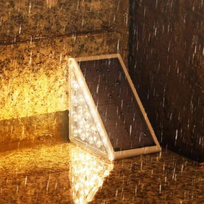 أضواء السلالم بالطاقة الشمسية المقاومة للماء والحرارة عدد 4 مصابيح