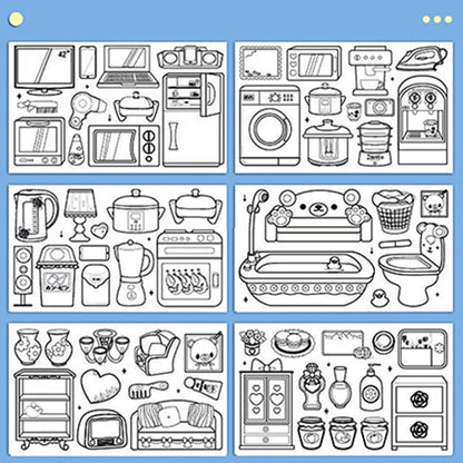 رول وتجليد أوراق التلوين اللاصق (عدد 2) - Makfool