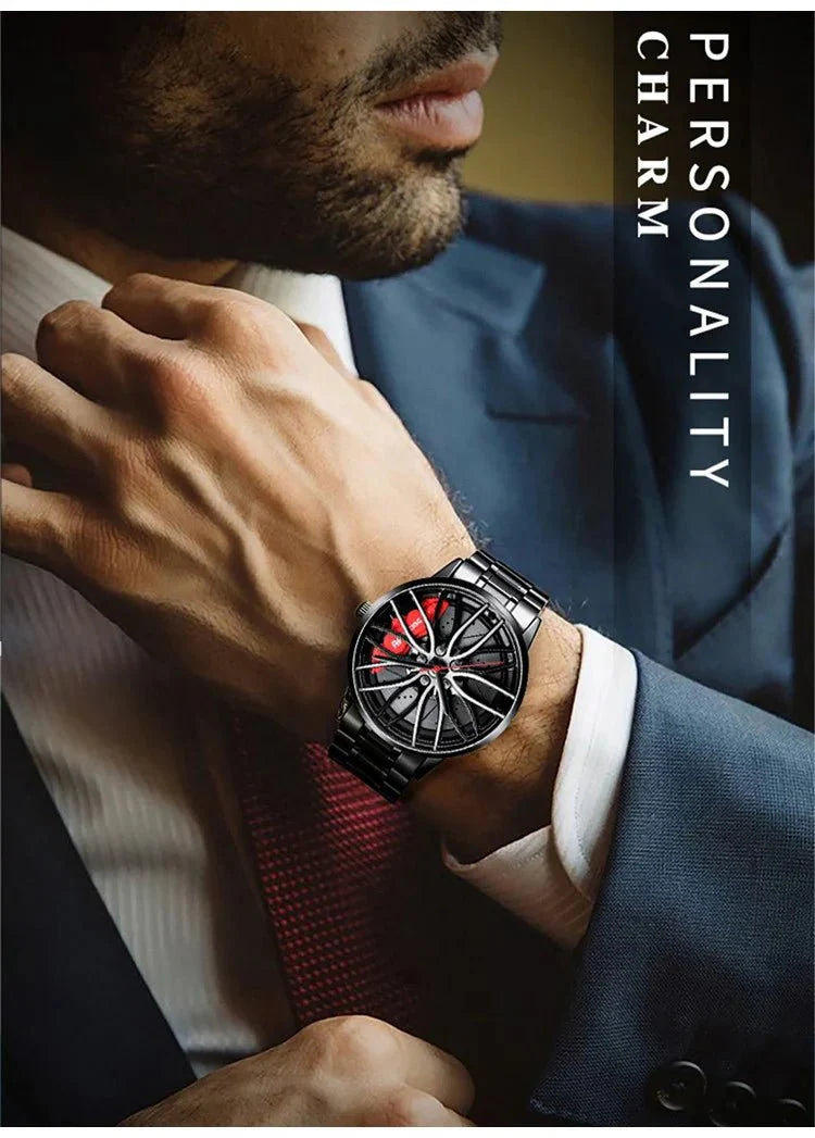 ساعة مقاومة للماء بتصميم محور العجلة الألماني - Makfool