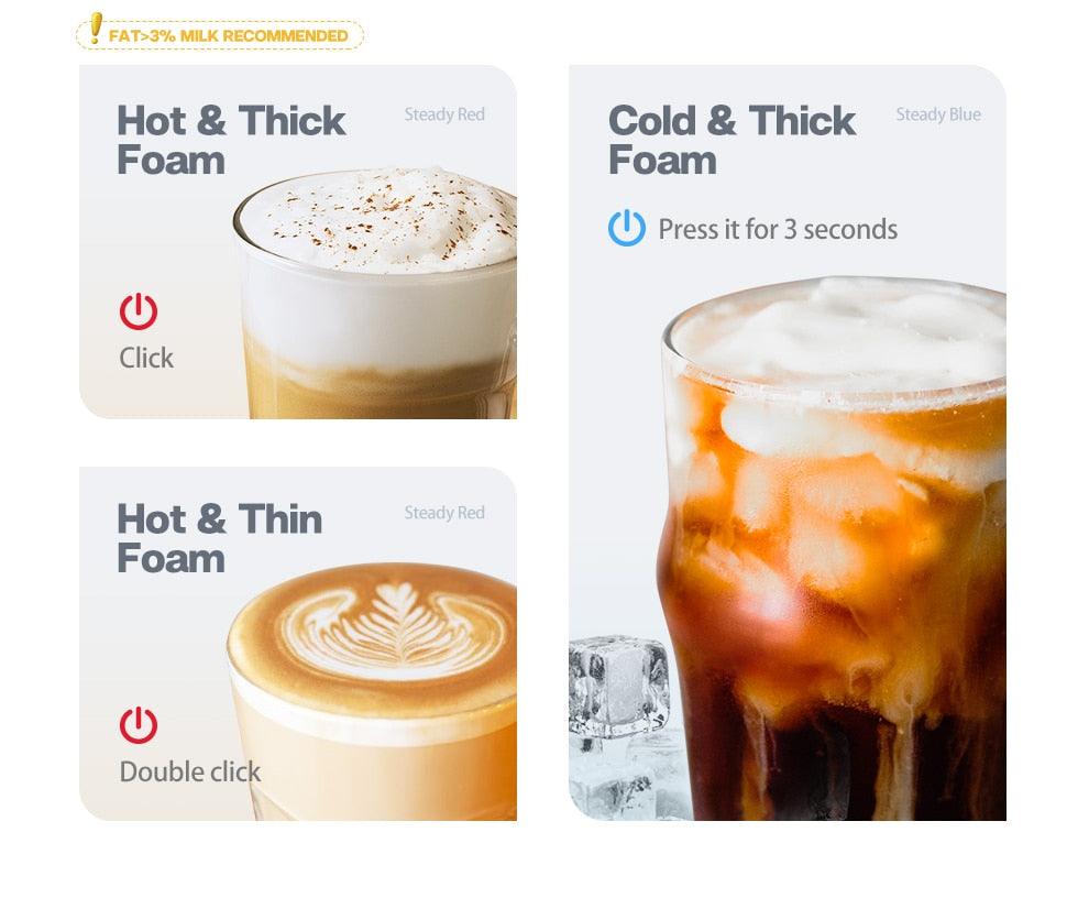 صانعة رغوة الحليب الساخن والبارد - Makfool