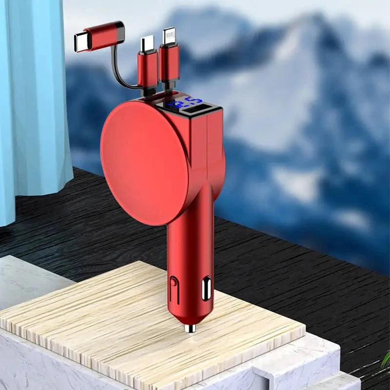 شاحن داخلي للسيارة 3 في 1 قابل للسحب التلقائي - Makfool