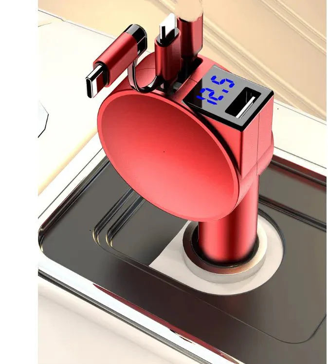 شاحن داخلي للسيارة 3 في 1 قابل للسحب التلقائي - Makfool