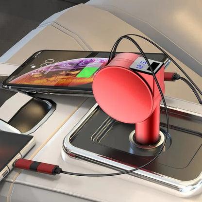 شاحن داخلي للسيارة 3 في 1 قابل للسحب التلقائي - Makfool