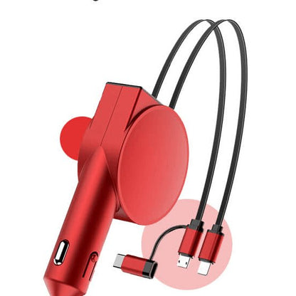 شاحن داخلي للسيارة 3 في 1 قابل للسحب التلقائي - Makfool