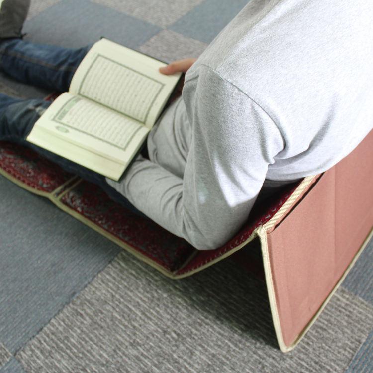 سجادة الصلاة قابلة للطي مع مسند مريح للظهر - Makfool