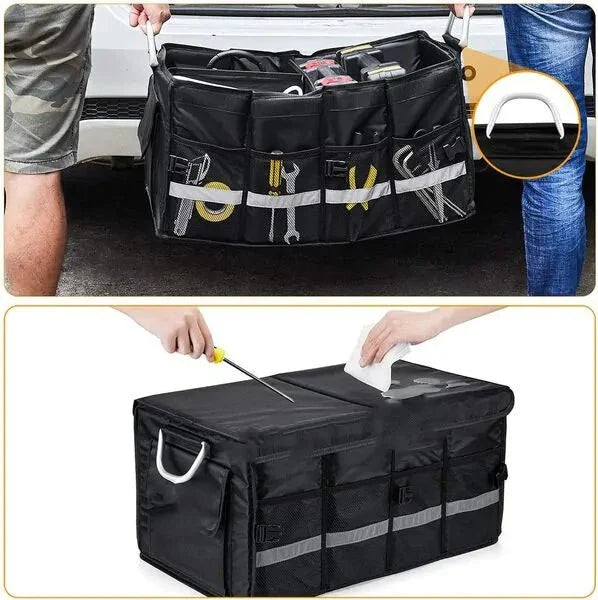 صندوق تخزين متعدد الوظائف للسيارة مع غطاء قابل للإزالة - Makfool