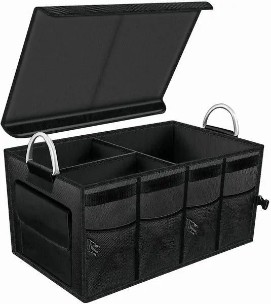 صندوق تخزين متعدد الوظائف للسيارة مع غطاء قابل للإزالة - Makfool