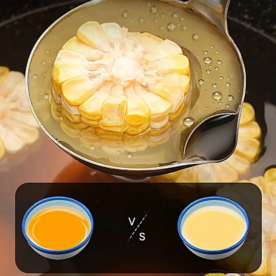 Stainless™ (نص دزينة 6 حبات) ملعقة تفصل الماء عن الزيت UAE - Makfool