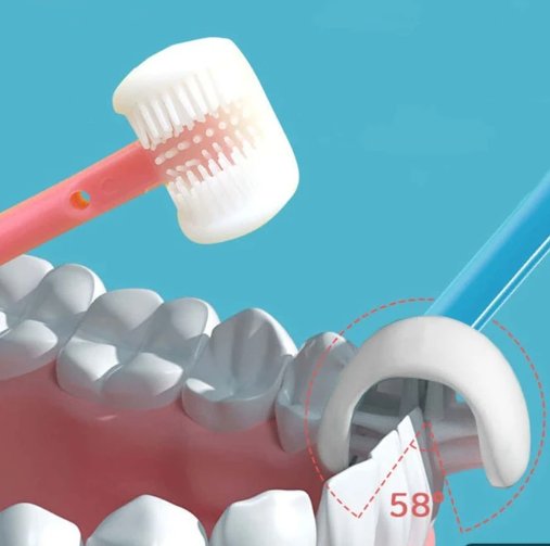 uae فرشاة أسنان ثلاثية الجوانب للاطفال (عدد 2) - Makfool