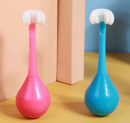 uae فرشاة أسنان ثلاثية الجوانب للاطفال (عدد 2) - Makfool