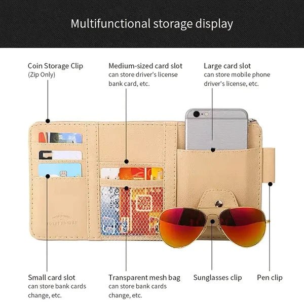 uae منظم حاجب الشمس للسيارة المميز (عدد 2) - Makfool