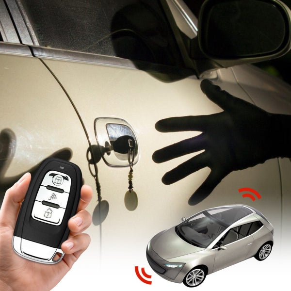 زر تشغيل السيارة عن بعد بضغطة زر واحدة + جهاز تحكم عن بعد + نظام دخول بدون مفتاح + تحكم في التطبيق - Makfool